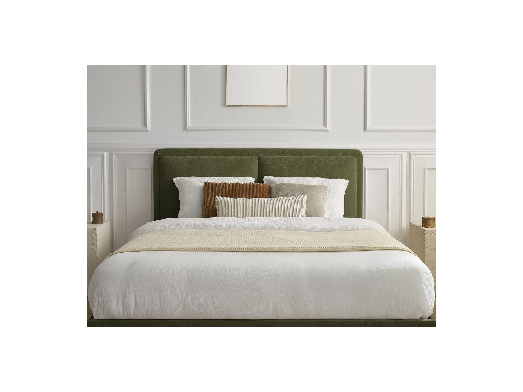 Cama Con Lamas Macizas - Mara - Tejido Texturizado