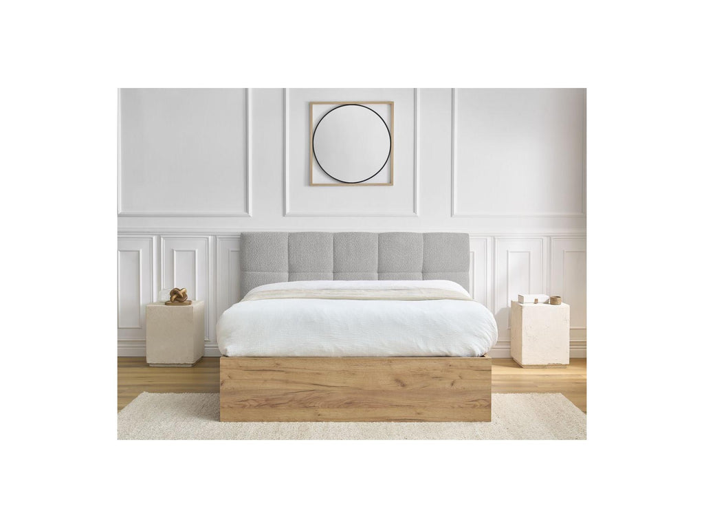 Cama con canapé - Kumo - Tejido bouclé