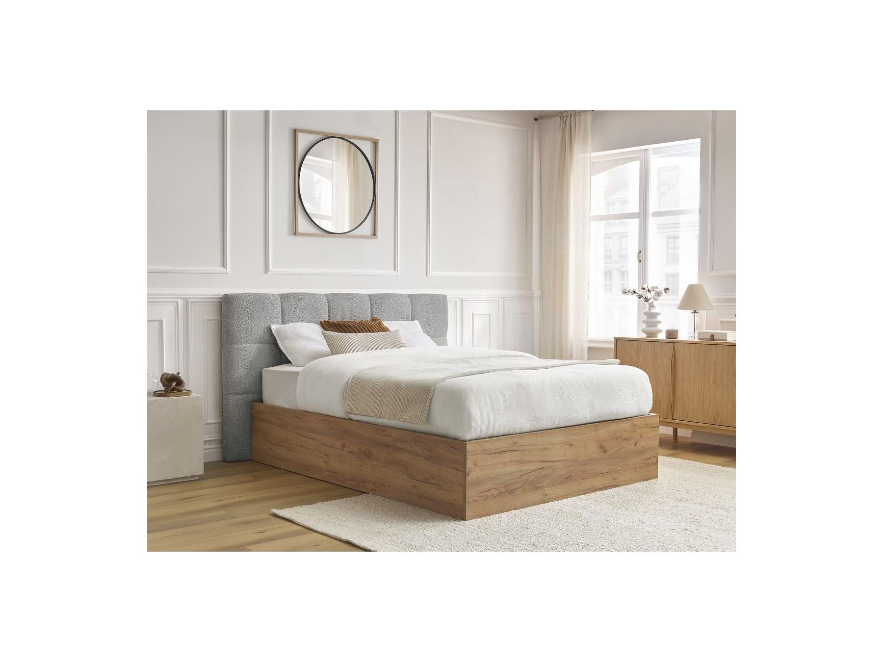 Cama con canapé - Kumo - Tejido bouclé