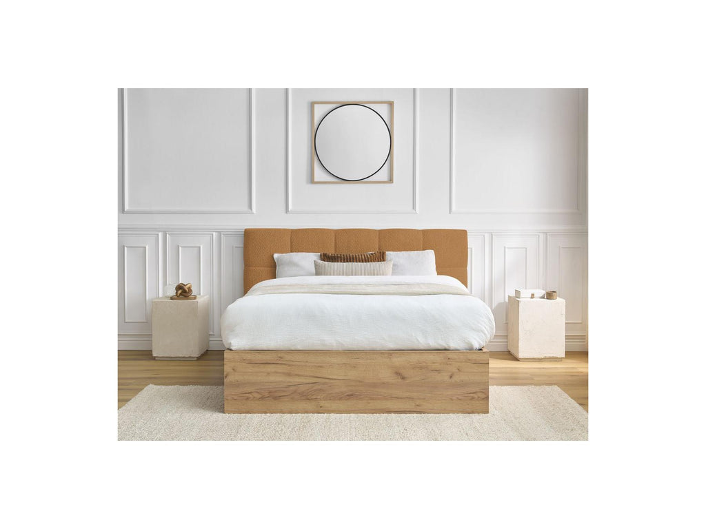 Cama con canapé - Kumo - Tejido bouclé
