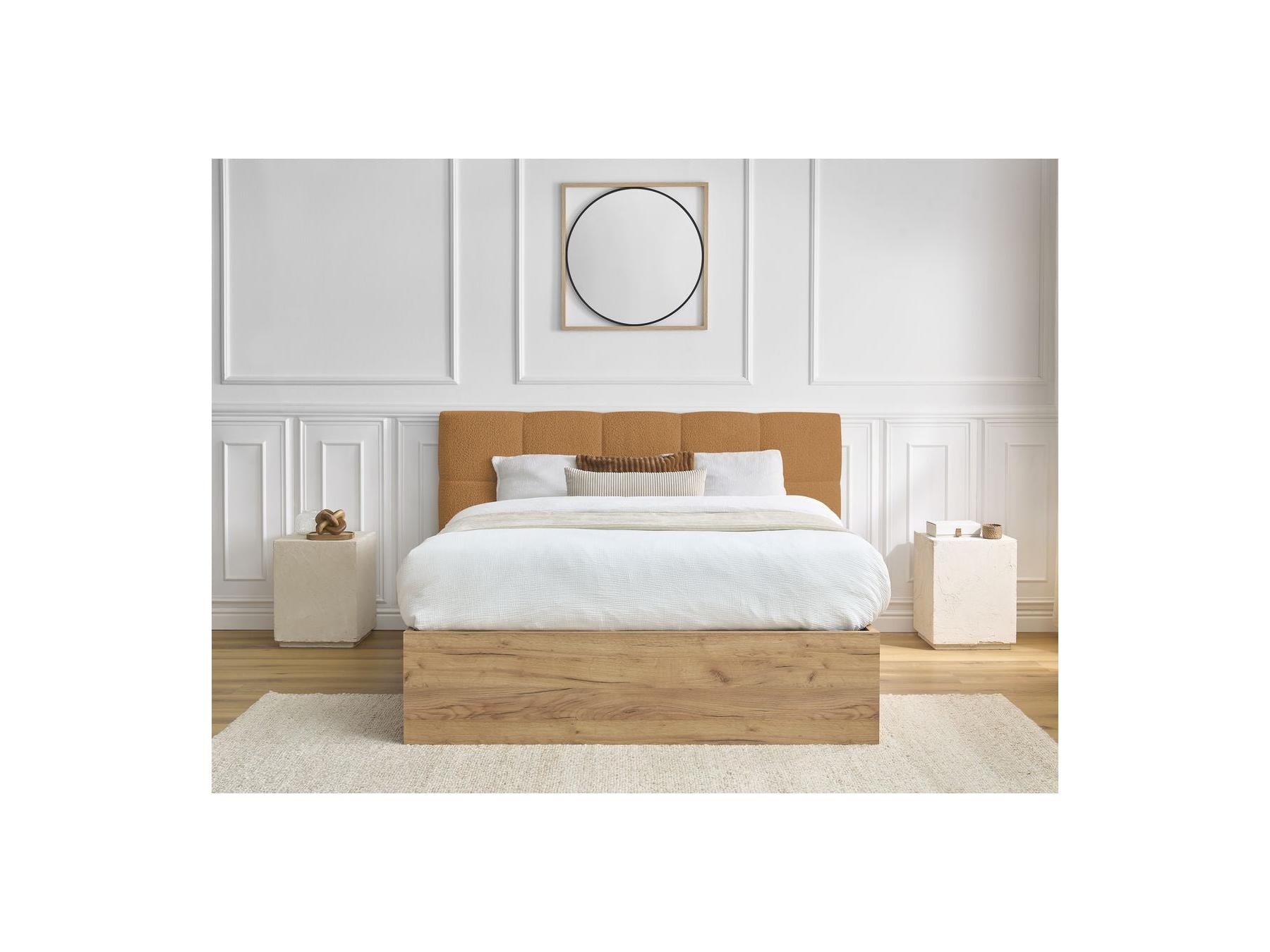 Cama con canapé - Kumo - Tejido bouclé