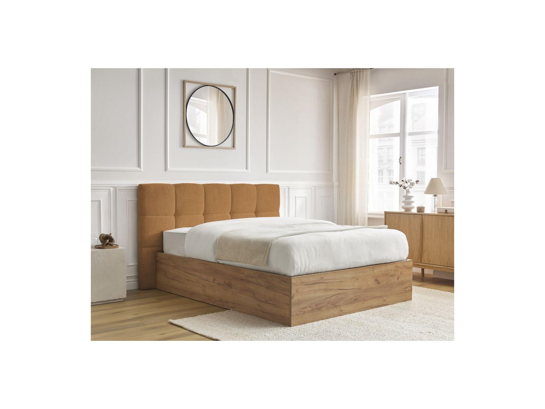 Cama con canapé - Kumo - Tejido bouclé