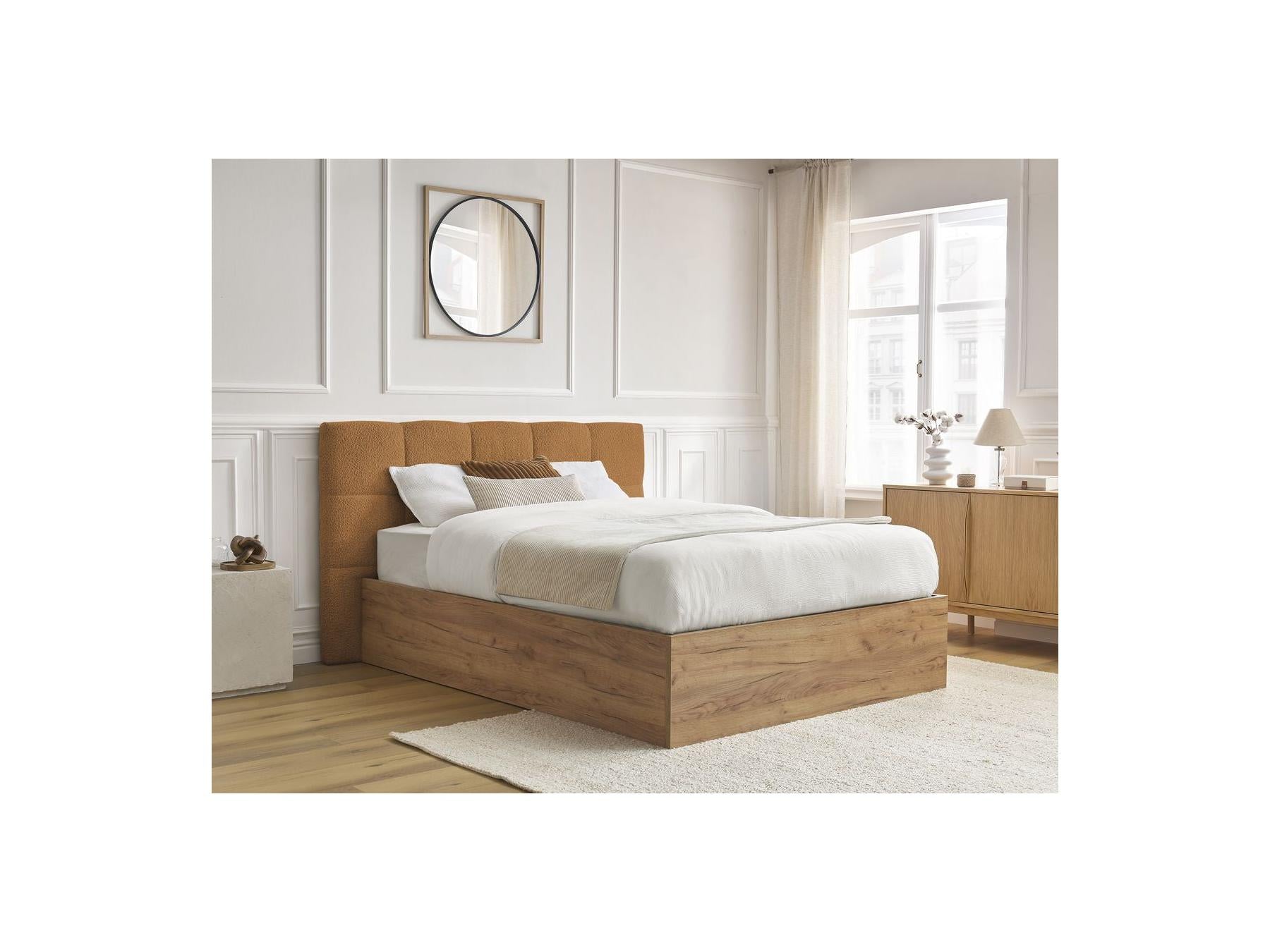 Cama con canapé - Kumo - Tejido bouclé