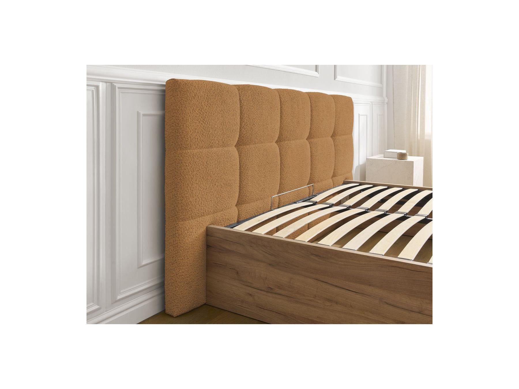Cama con canapé - Kumo - Tejido bouclé