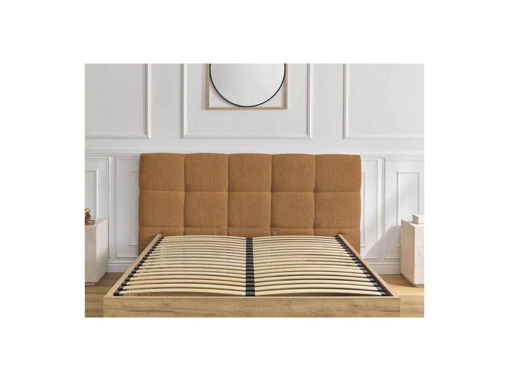 Cama con canapé - Kumo - Tejido bouclé