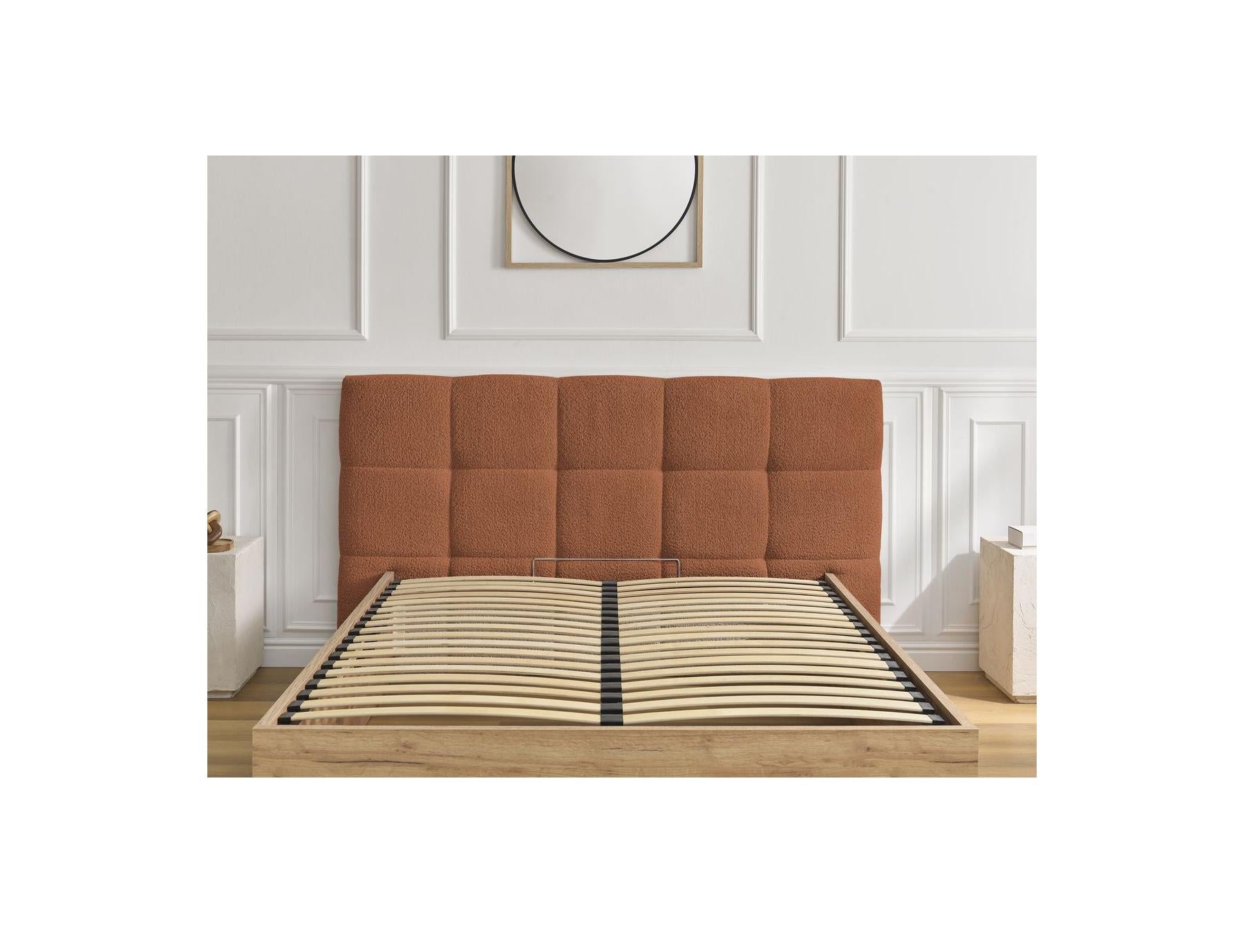 Cama con canapé - Kumo - Tejido bouclé
