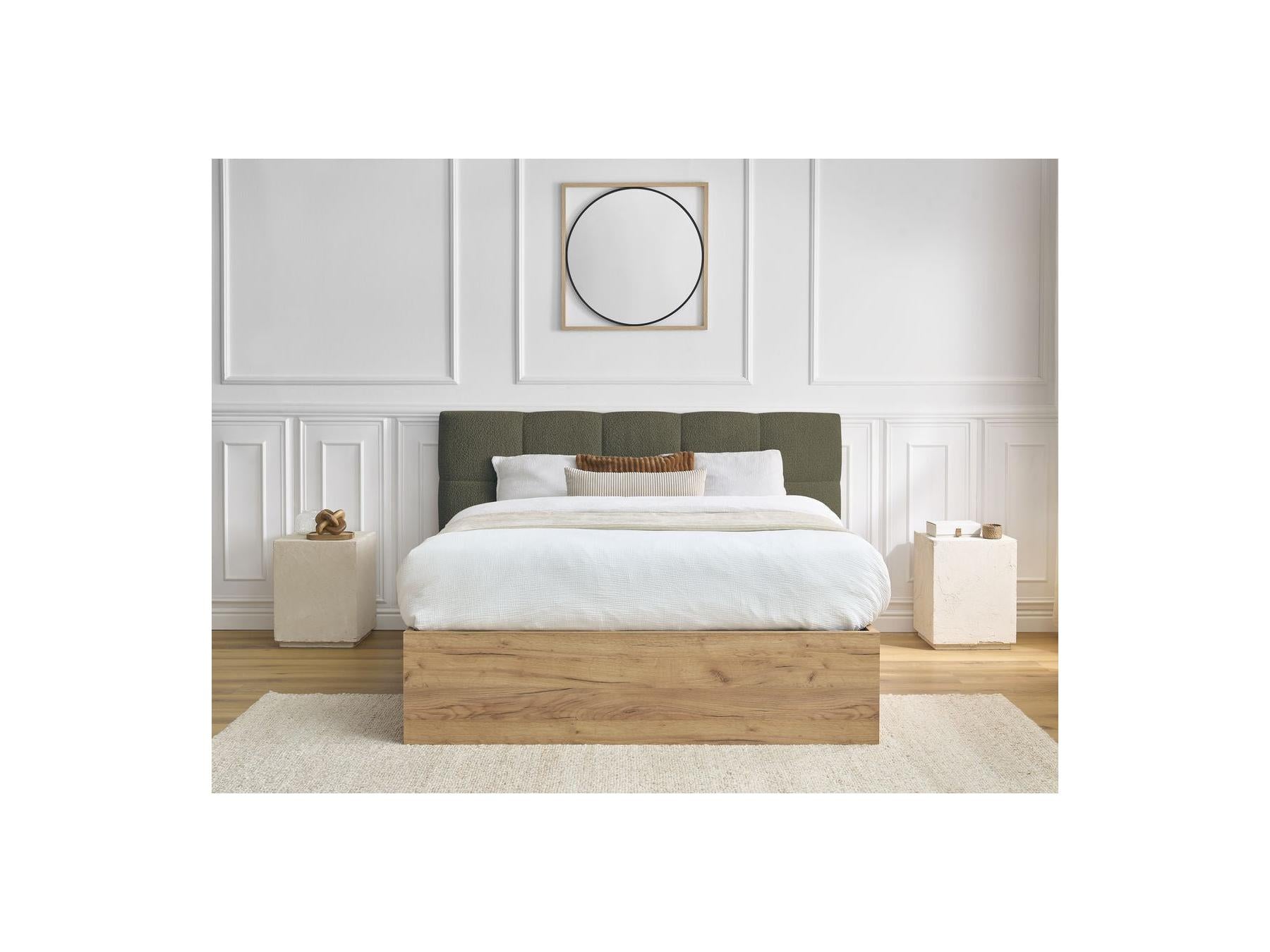 Cama con canapé - Kumo - Tejido bouclé