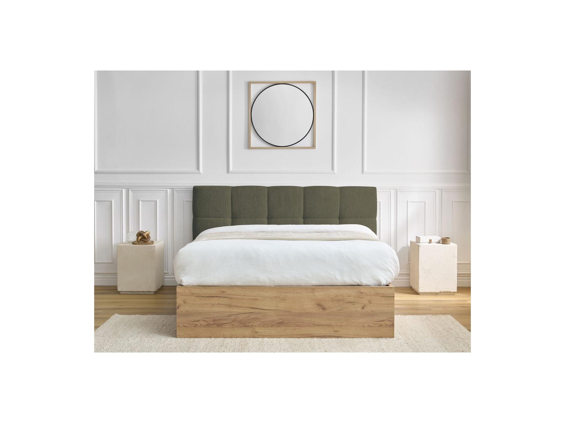 Cama con canapé - Kumo - Tejido bouclé