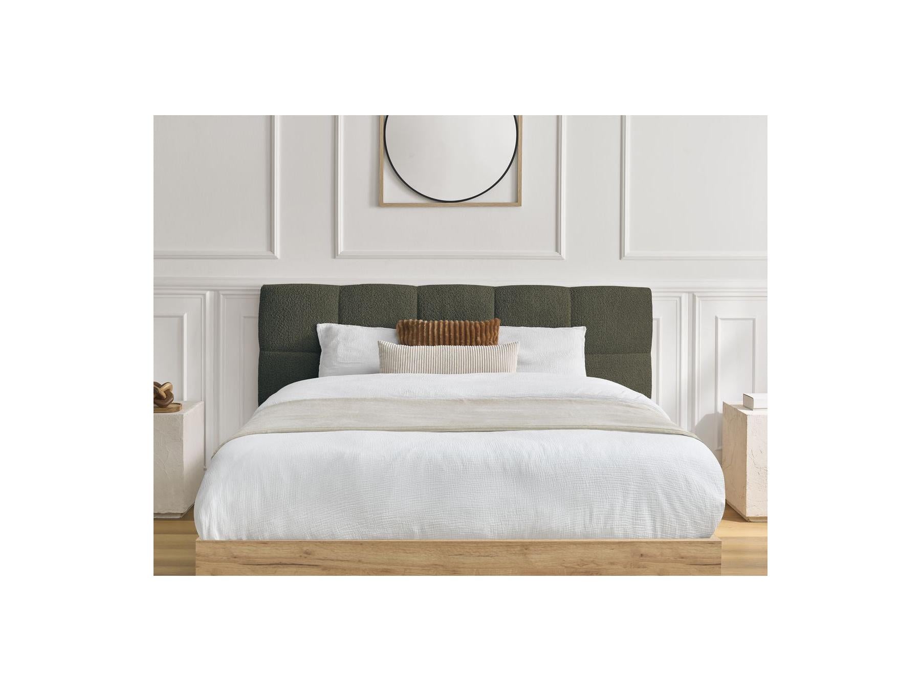 Cama con canapé - Kumo - Tejido bouclé