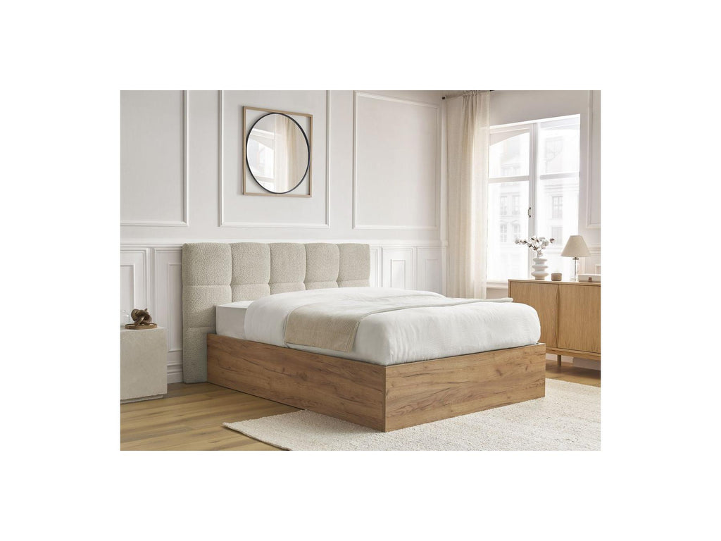 Cama con canapé - Kumo - Tejido bouclé