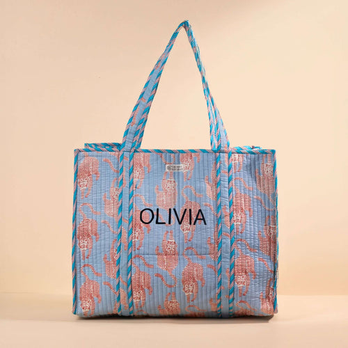 Sac Cabas réversible Deepa.TOTE058.Couleur: Jungle Ciel