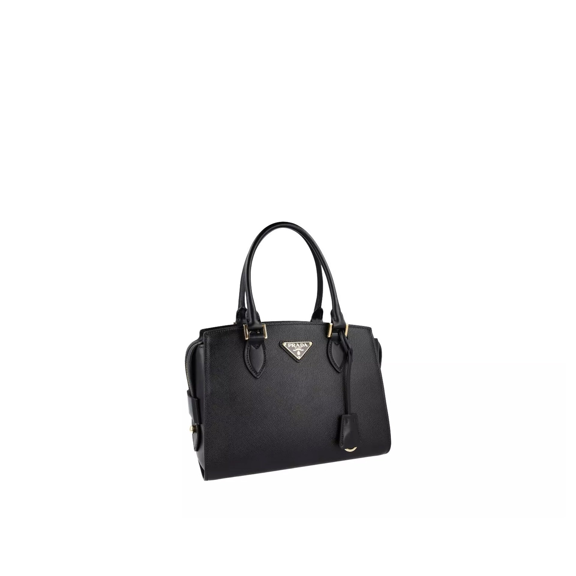 Prada - Bolso de mano de piel Saffiano - Mujeres - Negro