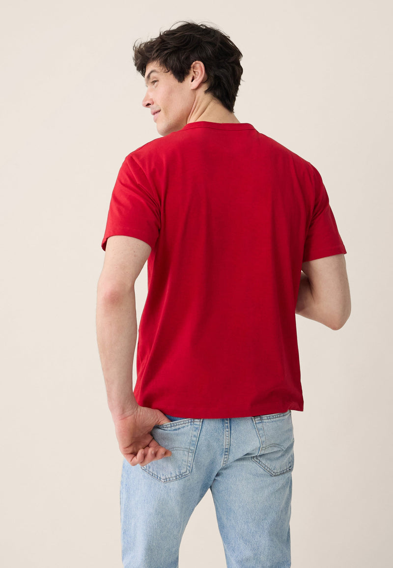 T-Shirt Homme Rouge À Manches Courtes En Coton - Formidable Rouge