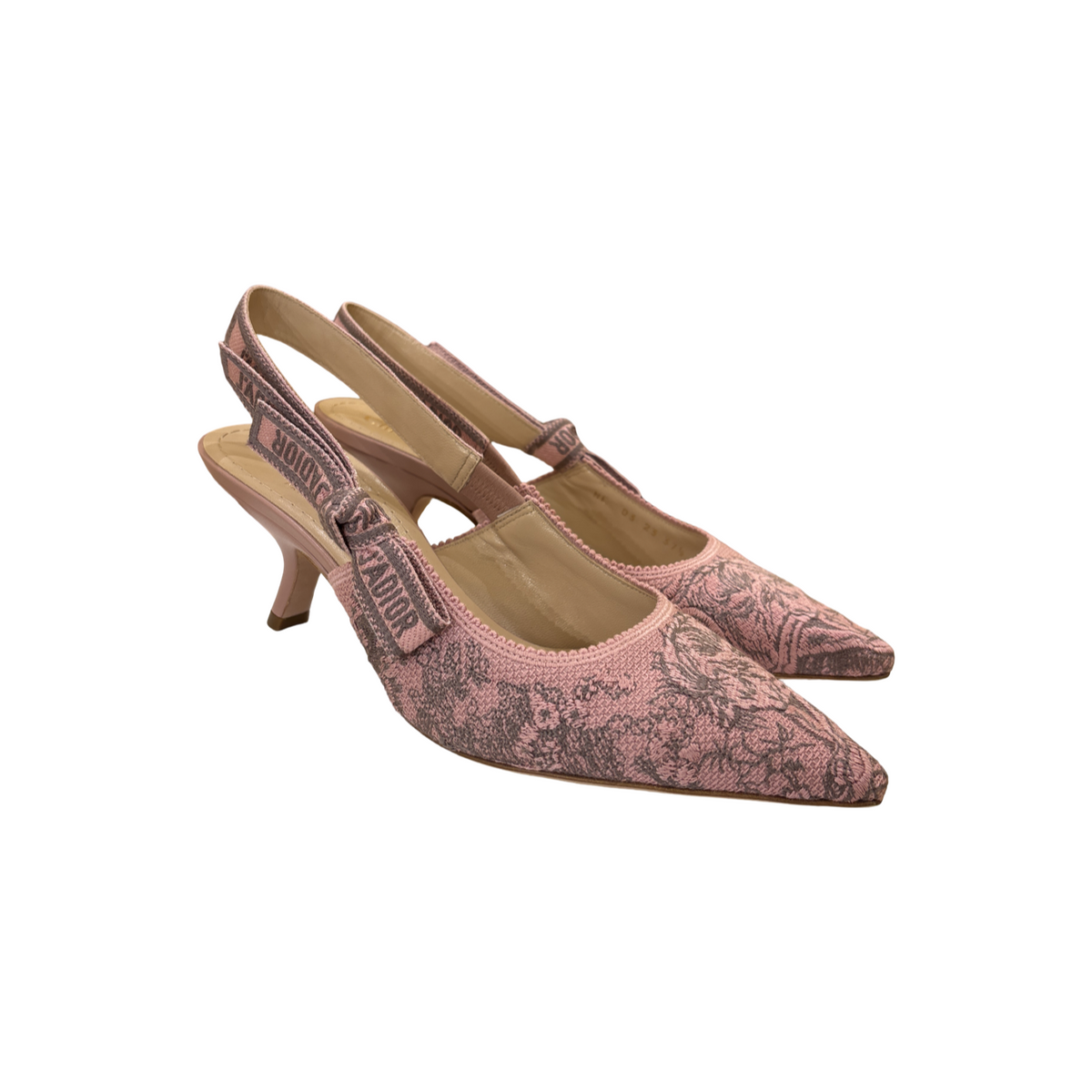 Décolleté slingback da donna Christian Dior J’Adior 65 in tela - Rosa