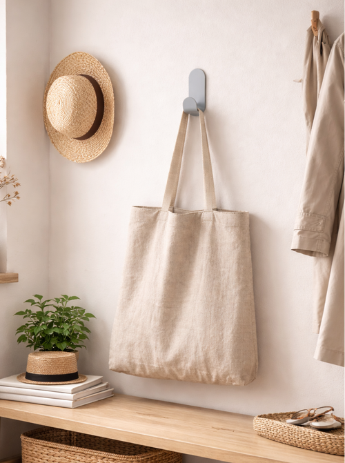 Patère Le Malin Porte Serviette - Gris Perle