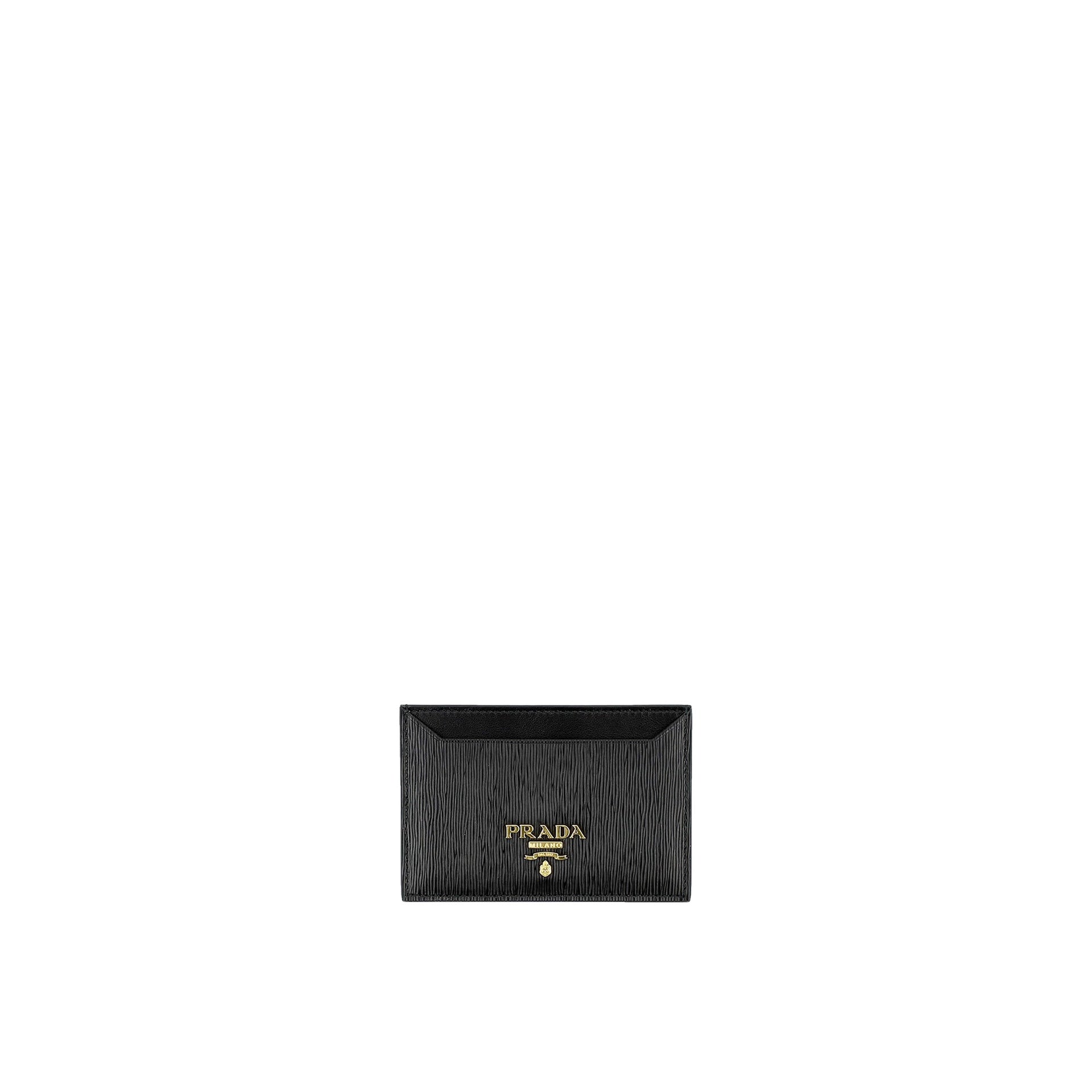 Prada - Cartera de piel con logo - Mujeres - Negro