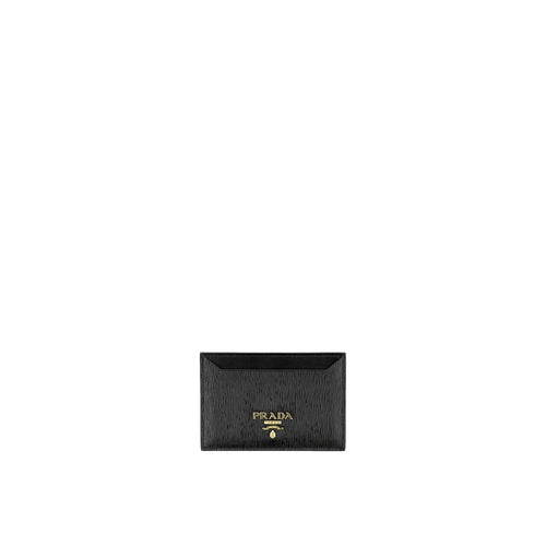 Portefeuille Prada Leather Logo - Black - Femme