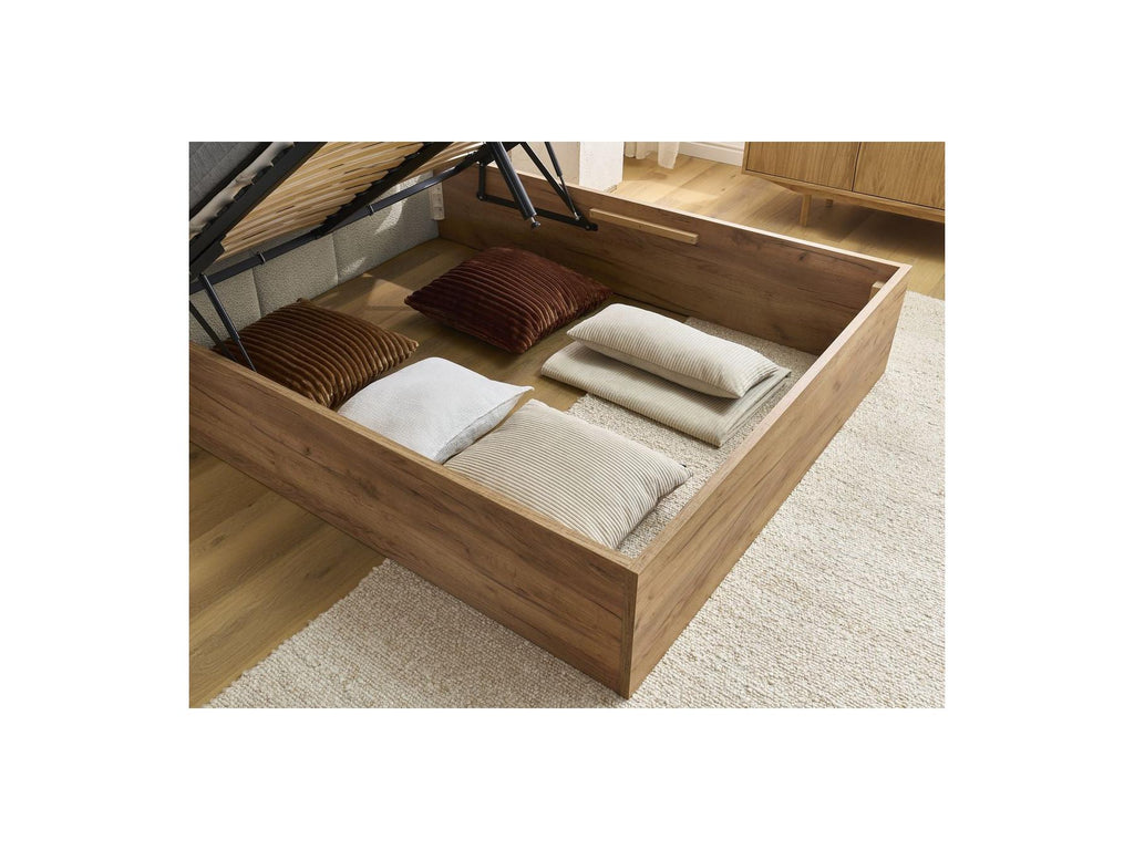 Cama con canapé - Kumo - Tejido bouclé