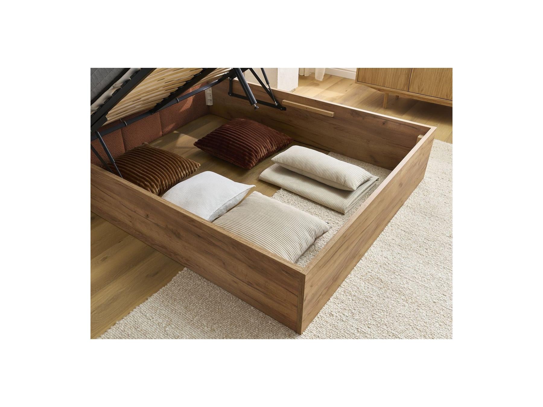 Cama con canapé - Kumo - Tejido bouclé
