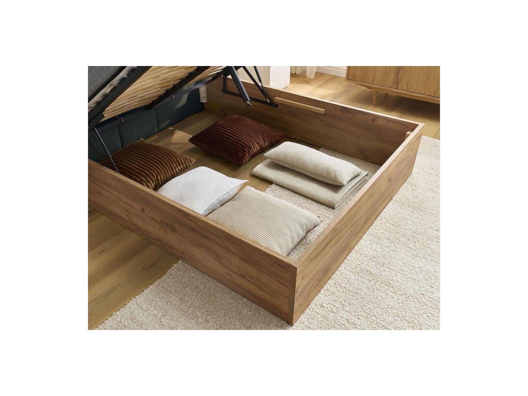 Cama con canapé - Kumo - Tejido bouclé