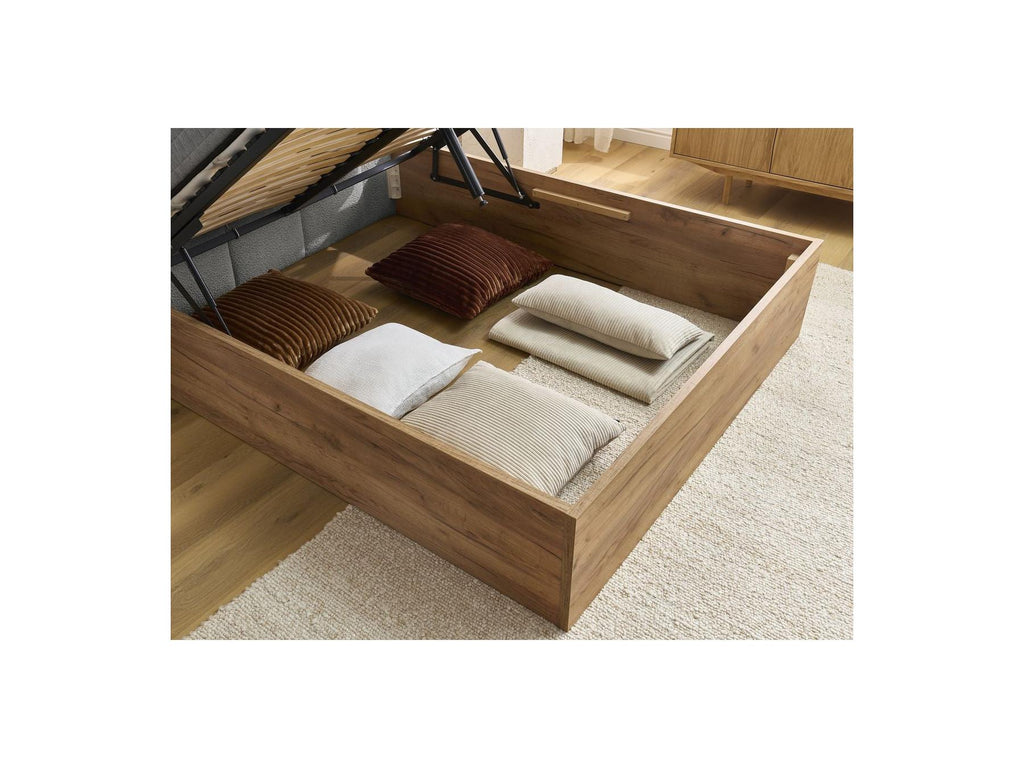 Cama con canapé - Kumo - Tejido bouclé