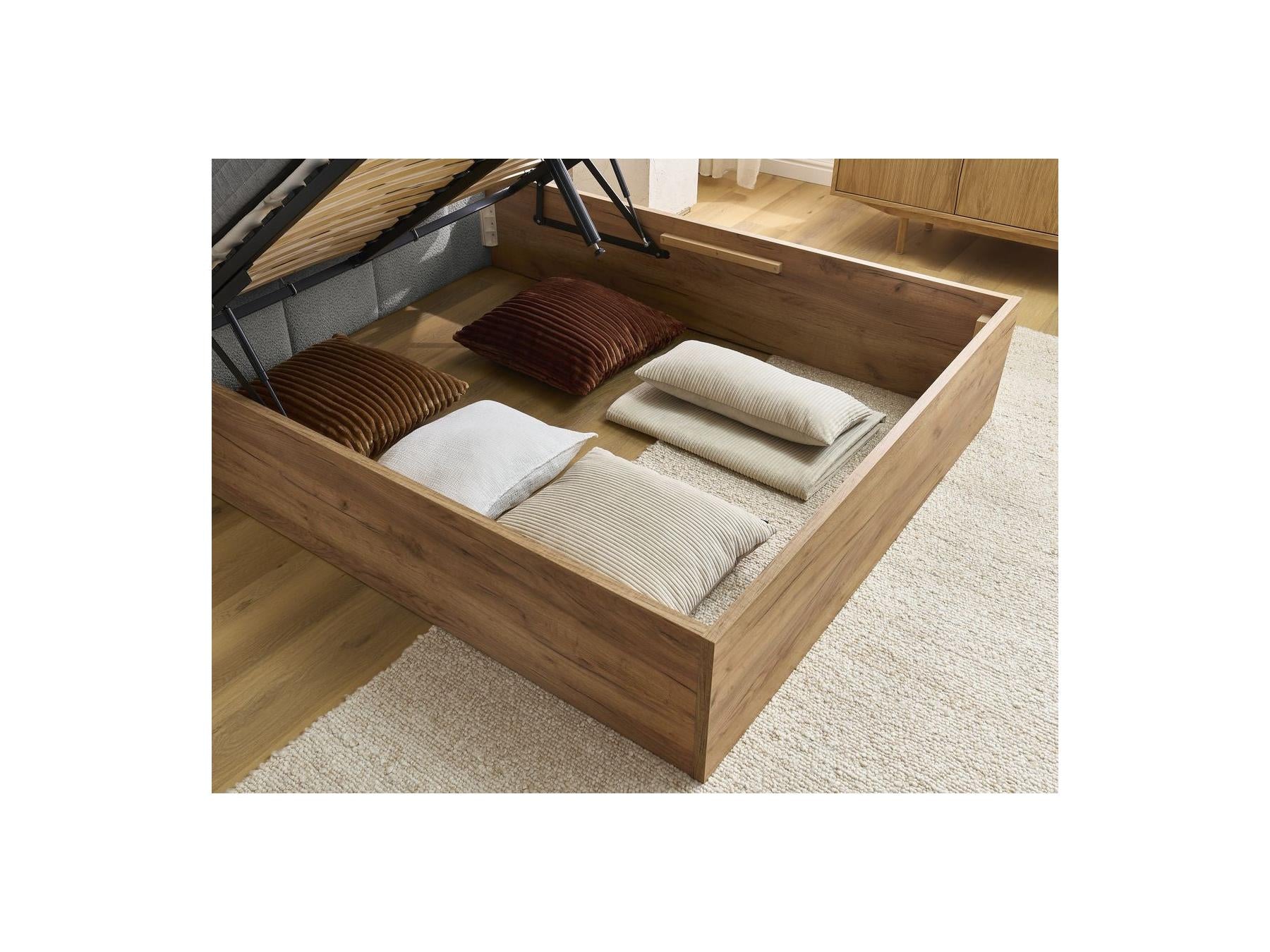 Cama con canapé - Kumo - Tejido bouclé