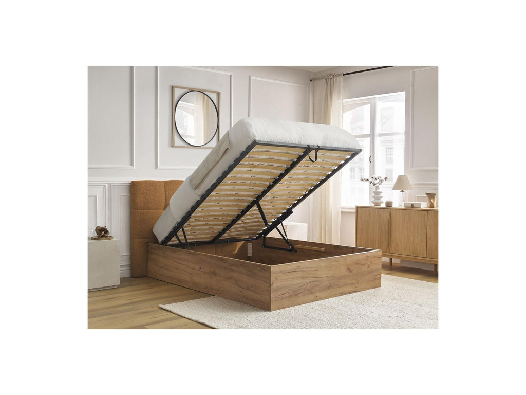 Cama con canapé - Kumo - Tejido bouclé