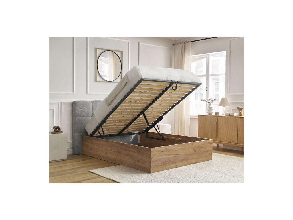 Cama con canapé - Kumo - Tejido bouclé