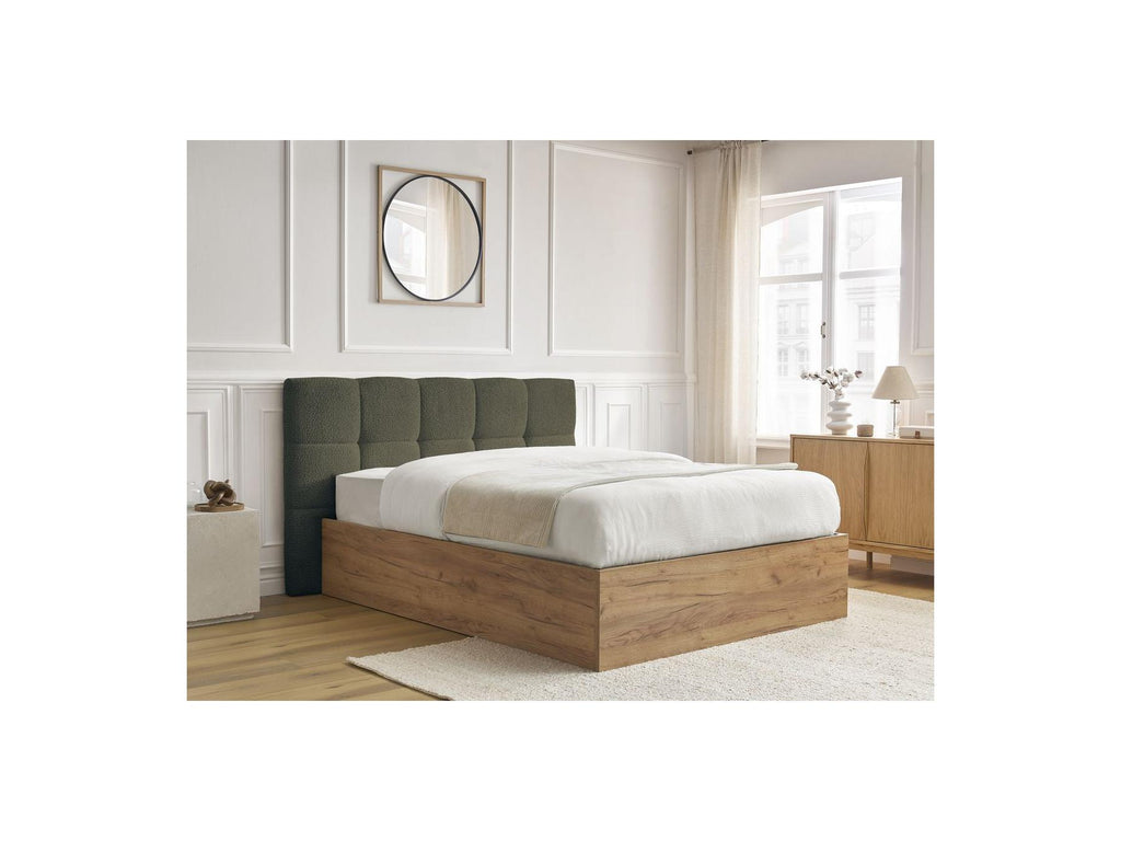 Cama con canapé - Kumo - Tejido bouclé