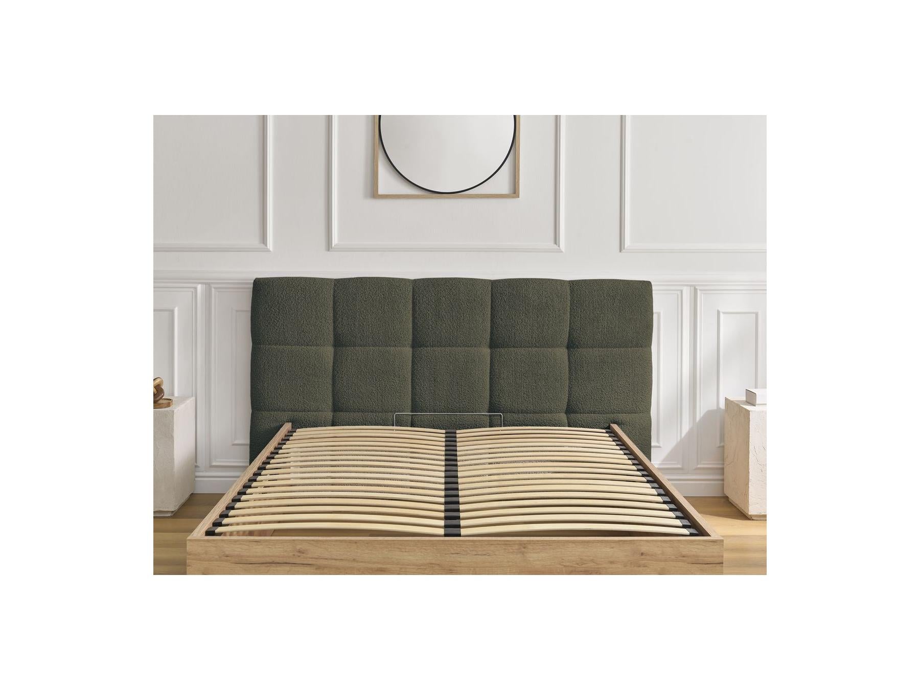 Cama con canapé - Kumo - Tejido bouclé