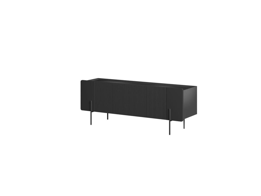 Mathilde - TV Unit 2 Doors 1 Drawer - Black Legs