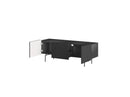 TV stand with 2 doors and 1 drawer - Mathilde - Black legs