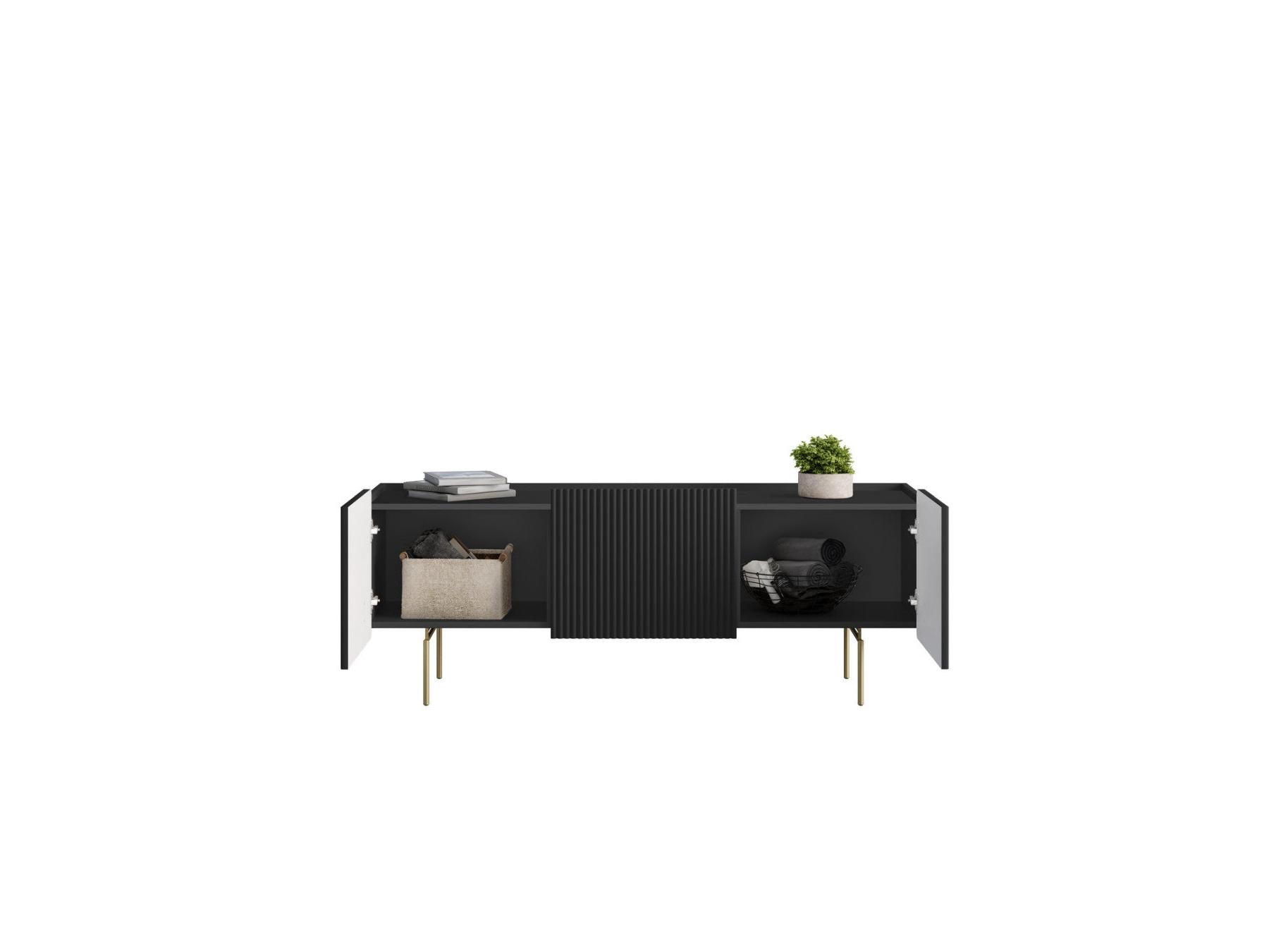 Mathilde - TV Unit 2 Doors 1 Drawer - Gold Legs