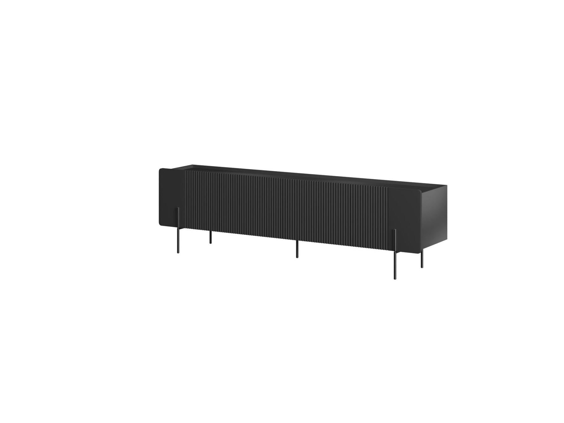 Mathilde - TV Unit 2 Doors 2 Drawers - Black Legs