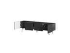 Mathilde - TV Unit 2 Doors 2 Drawers - Black Legs