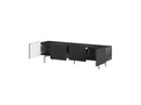 TV stand with 2 doors and 2 drawers - Mathilde - Black legs