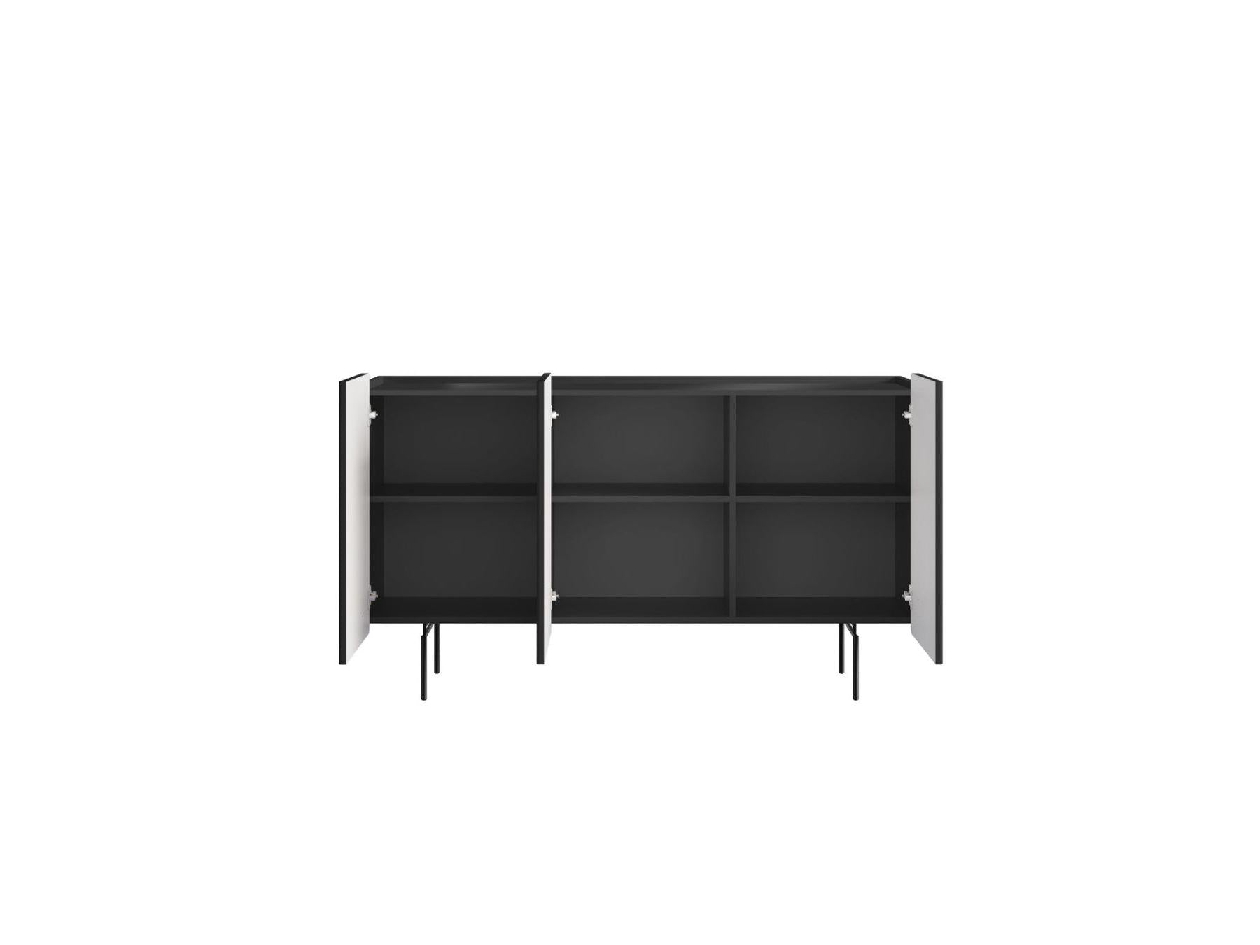 3-Door Sideboard - Mathilde - Black Legs