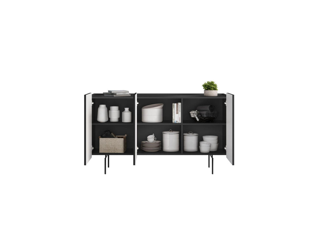 3-Door Sideboard - Mathilde - Black Legs