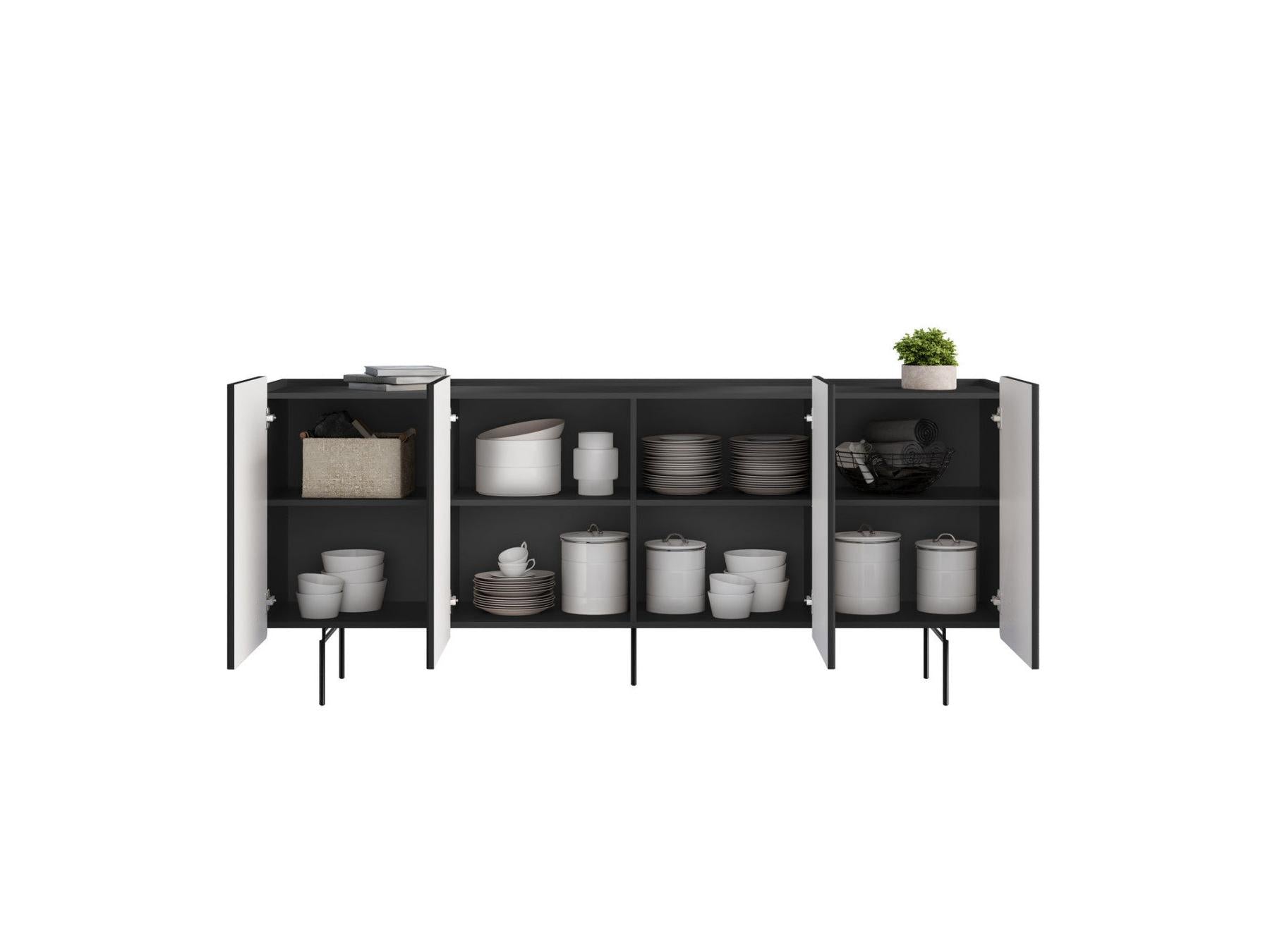 Mathilde - 4-Door Sideboard - Black Legs