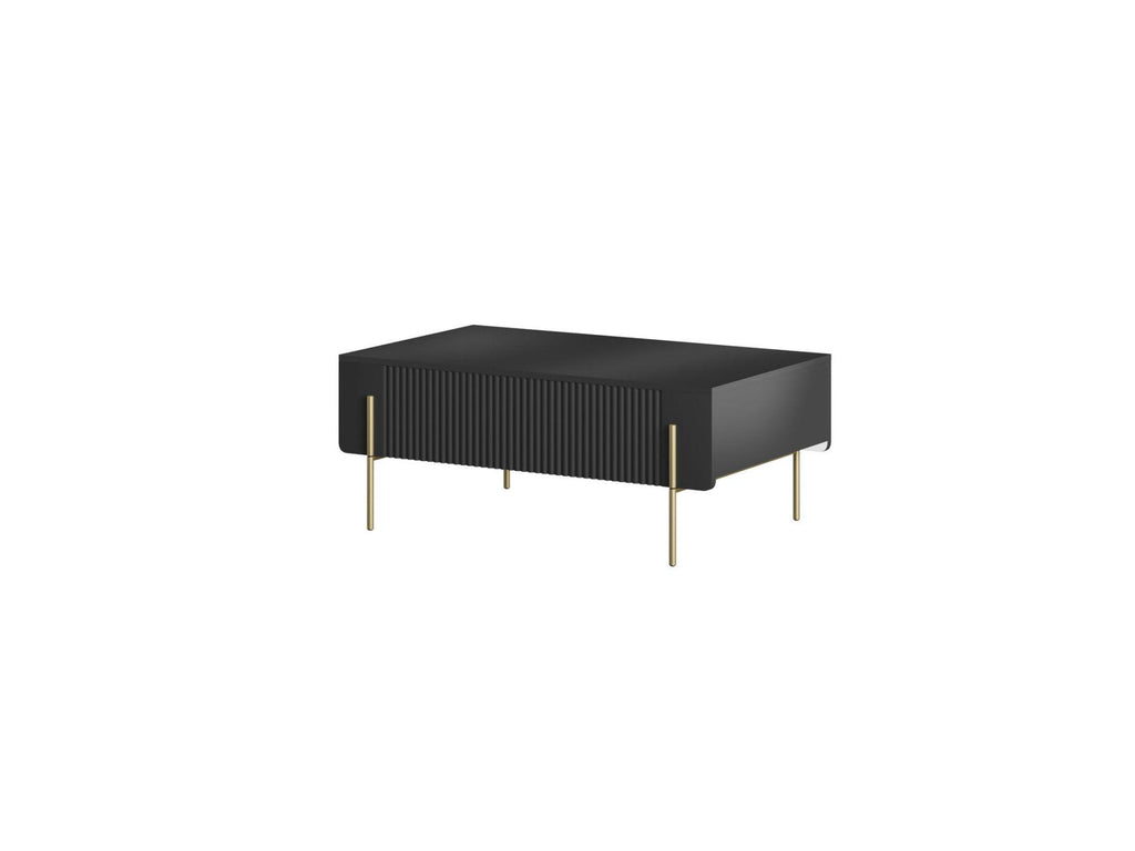 Mathilde - Coffee Table 2 Drawers - Gold Legs