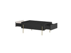 Mathilde - Coffee Table 2 Drawers - Gold Legs