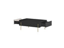 Mathilde - 2 Drawer Coffee Table - Gold Feet