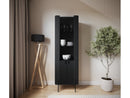 Mathilde - Meuble Vitrine 2 Portes - Pieds Noirs