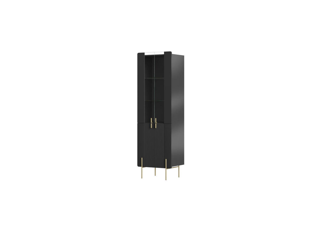 Mathilde - Mueble vitrina de 2 puertas - Patas doradas