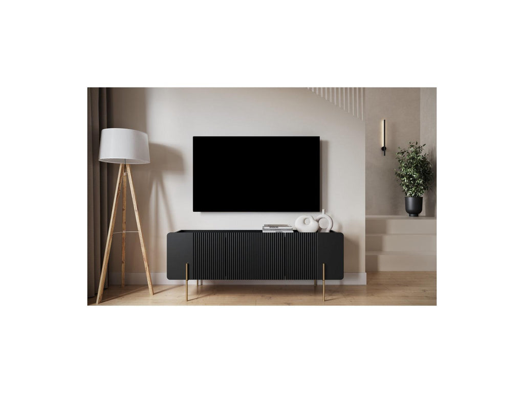 Mathilde - TV Unit 2 Doors 1 Drawer - Gold Legs