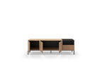 Cecilia - Mueble de TV 3 puertas 1 cajón - Efecto roble