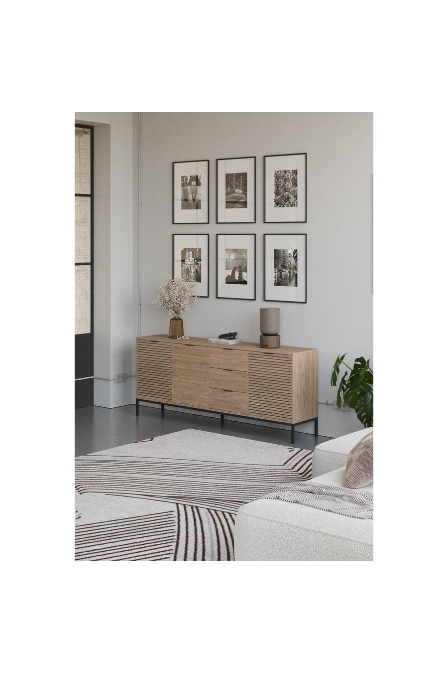 Agathe - Sideboard 3 Doors - Oak Effect