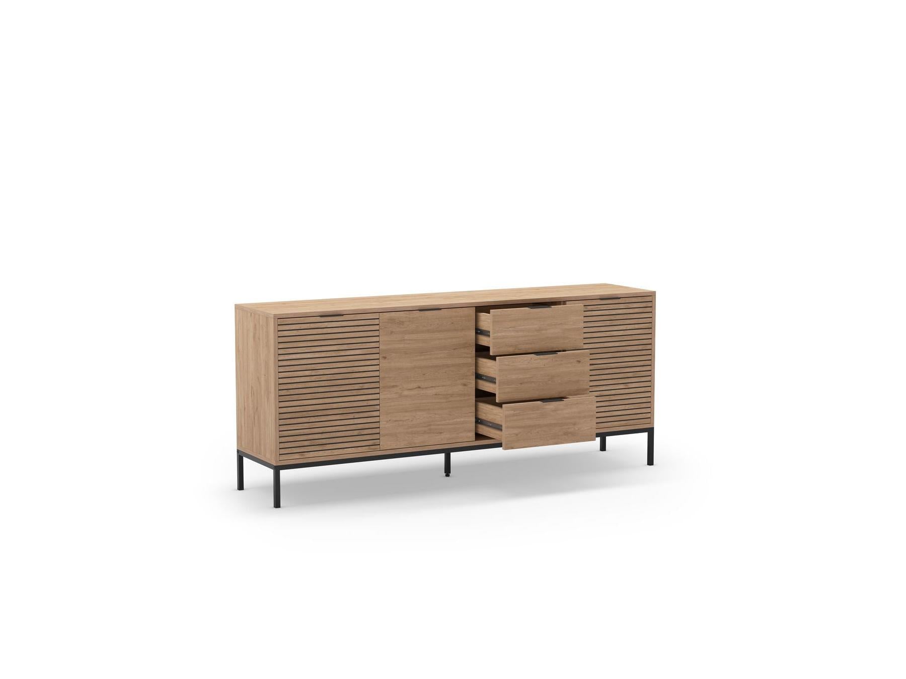Agathe - Sideboard 3 Doors - Oak Effect