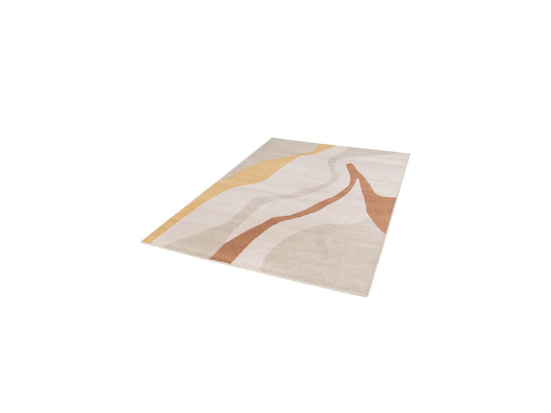 Tapis Poils Ras - Ulys - Motif Abstrait - Beige