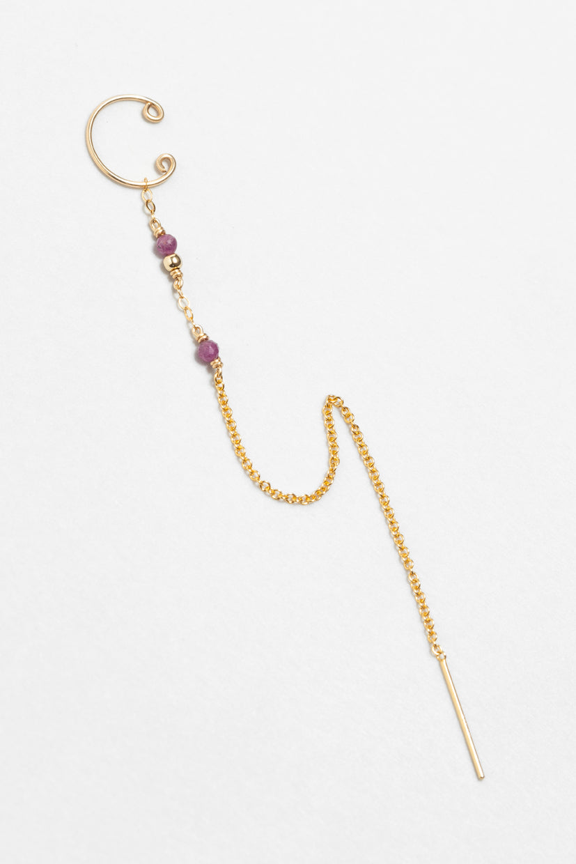 Bijou D'Oreille Satellite - Rubis